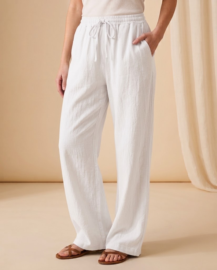 Maisie | Relaxed Drawstring Wide Leg Trousers