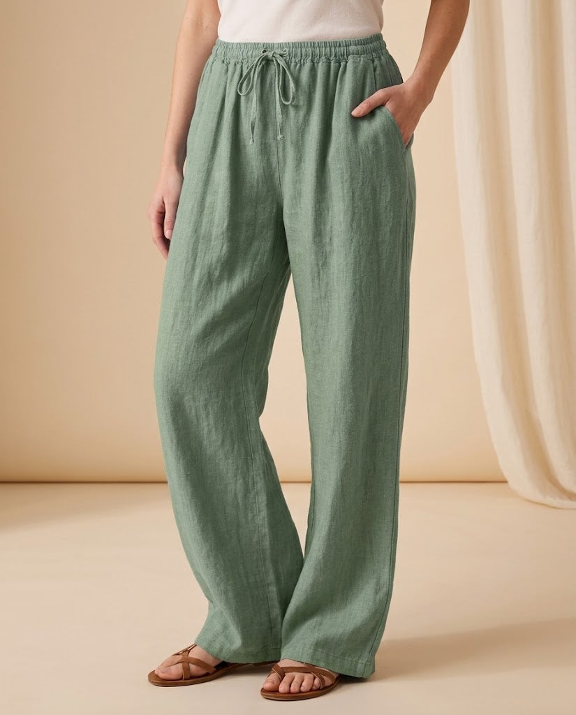 Maisie | Relaxed Drawstring Wide Leg Trousers
