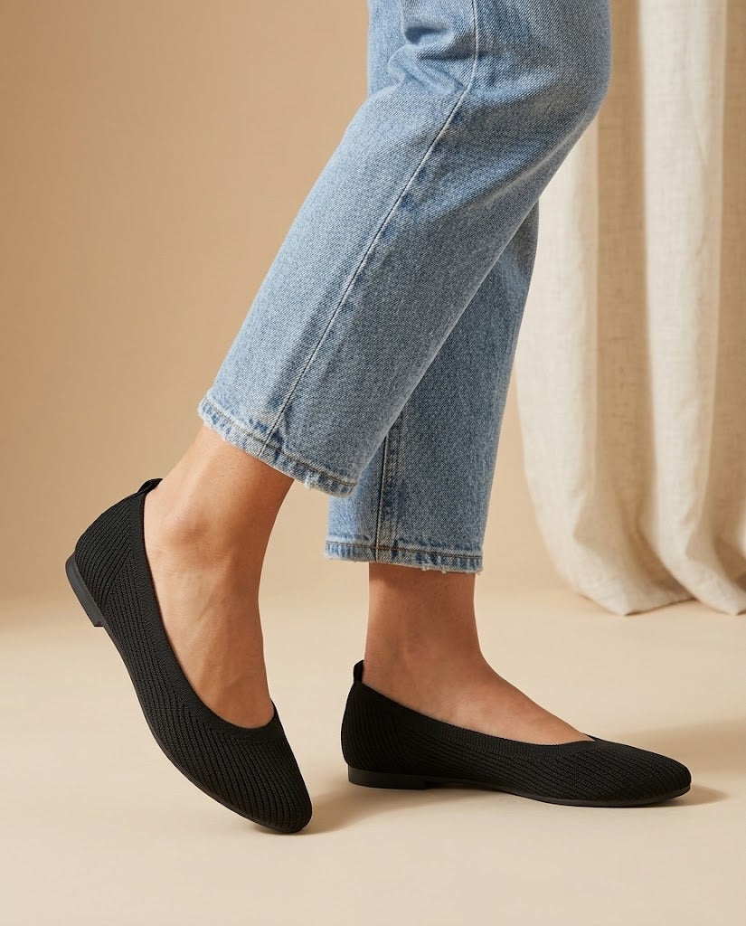 Ella | Knit Ballet Flats