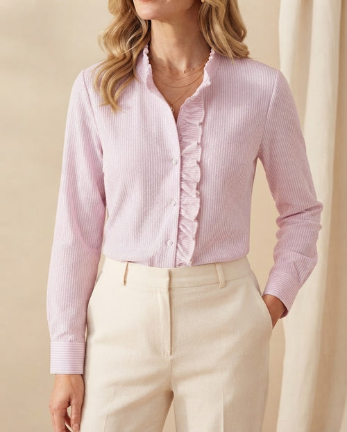 Ada | Striped Ruffle Blouse