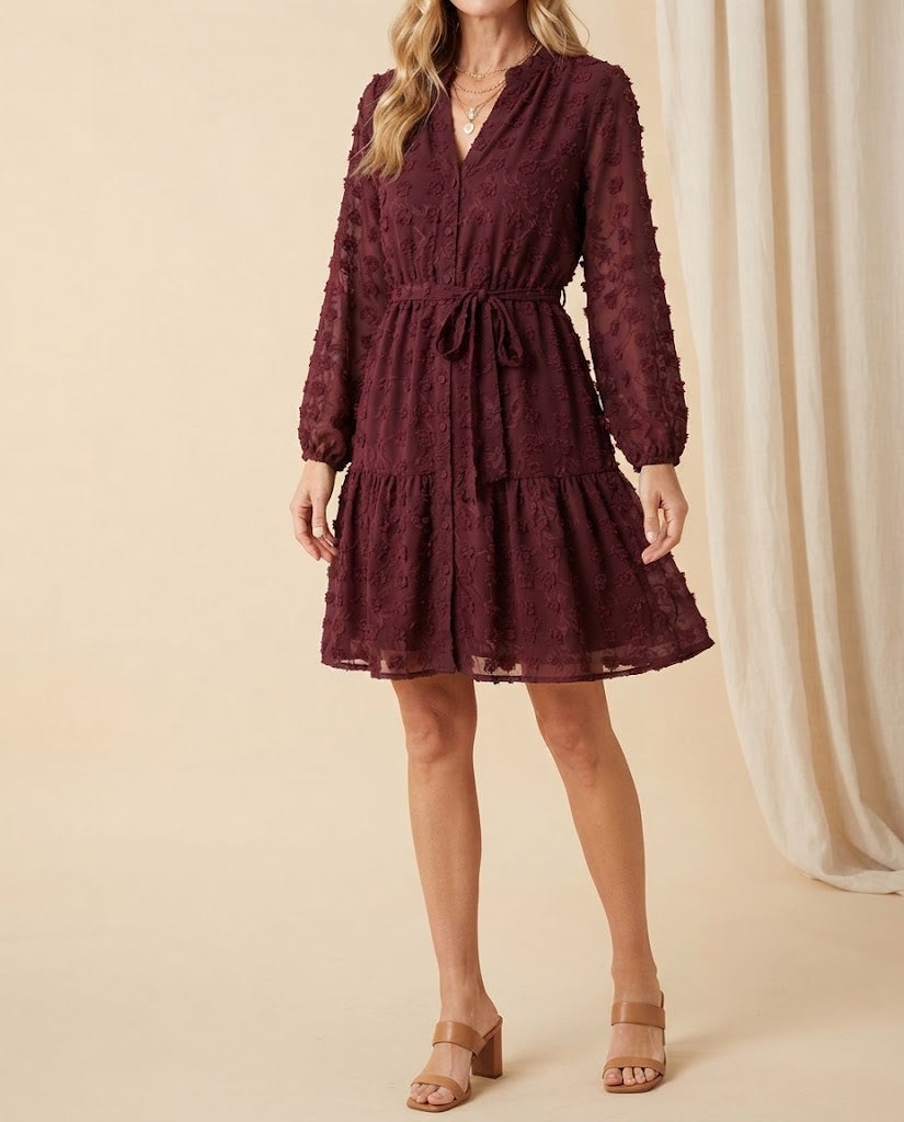 Vivienne lace tie-waist dress