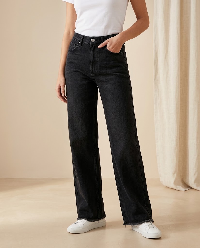Delphine | High Waist Wide Leg Jeans