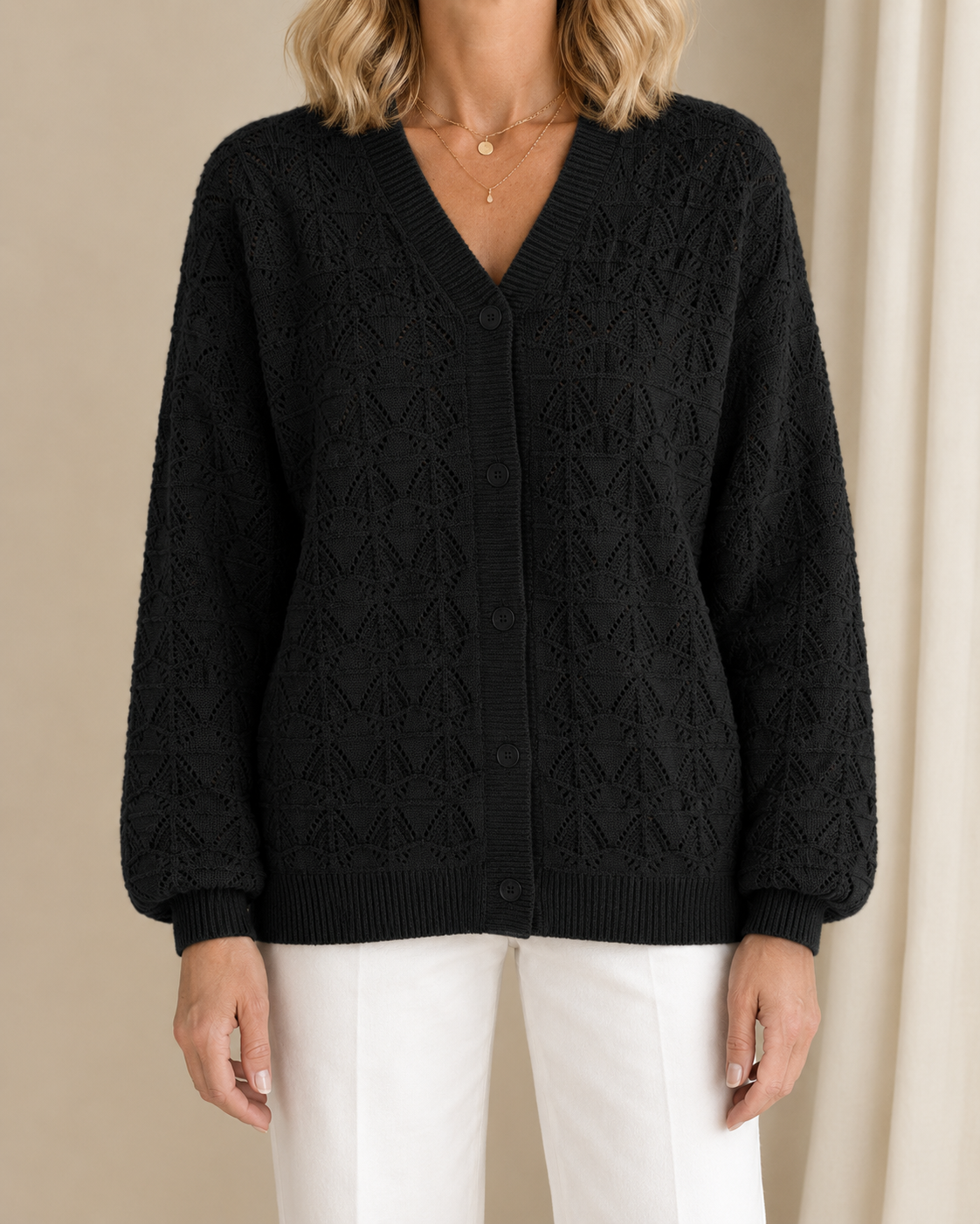 Lily | Cropped V-Neck Cardigan