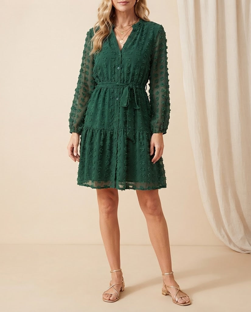 Vivienne lace tie-waist dress