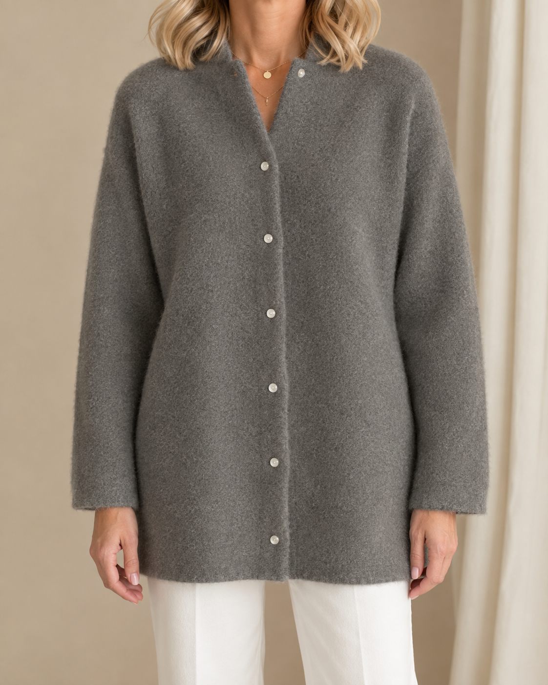 Grace | Classic Button Knit Cardigan