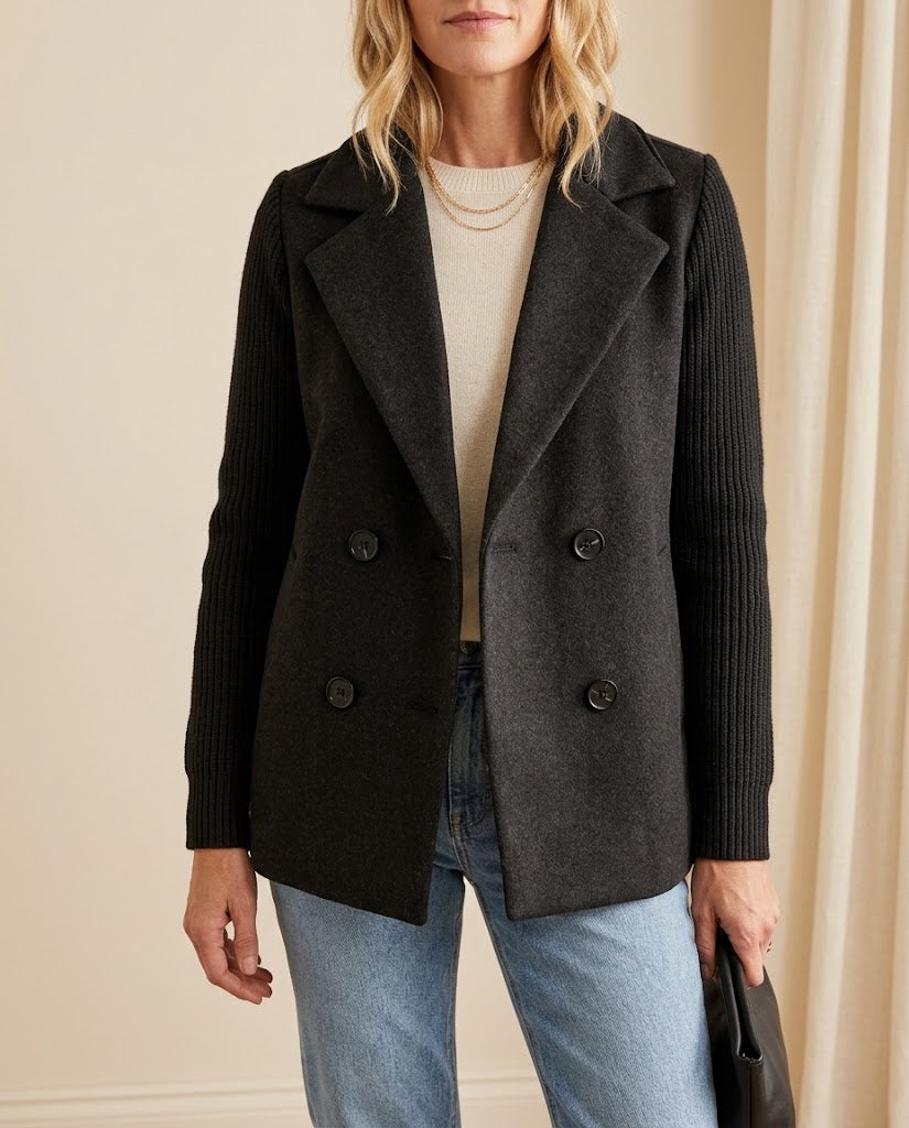 Florence | Double-Breasted Knit Sleeve Jacket
