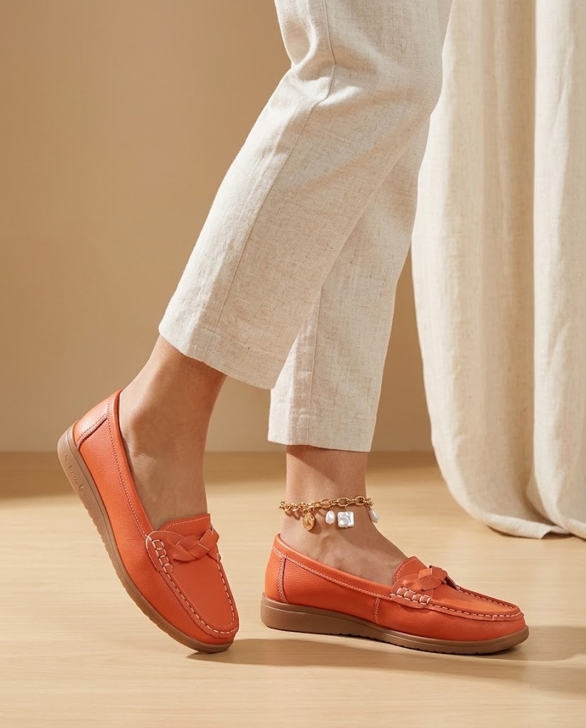 Nancy | Woven Round-Toe Flats