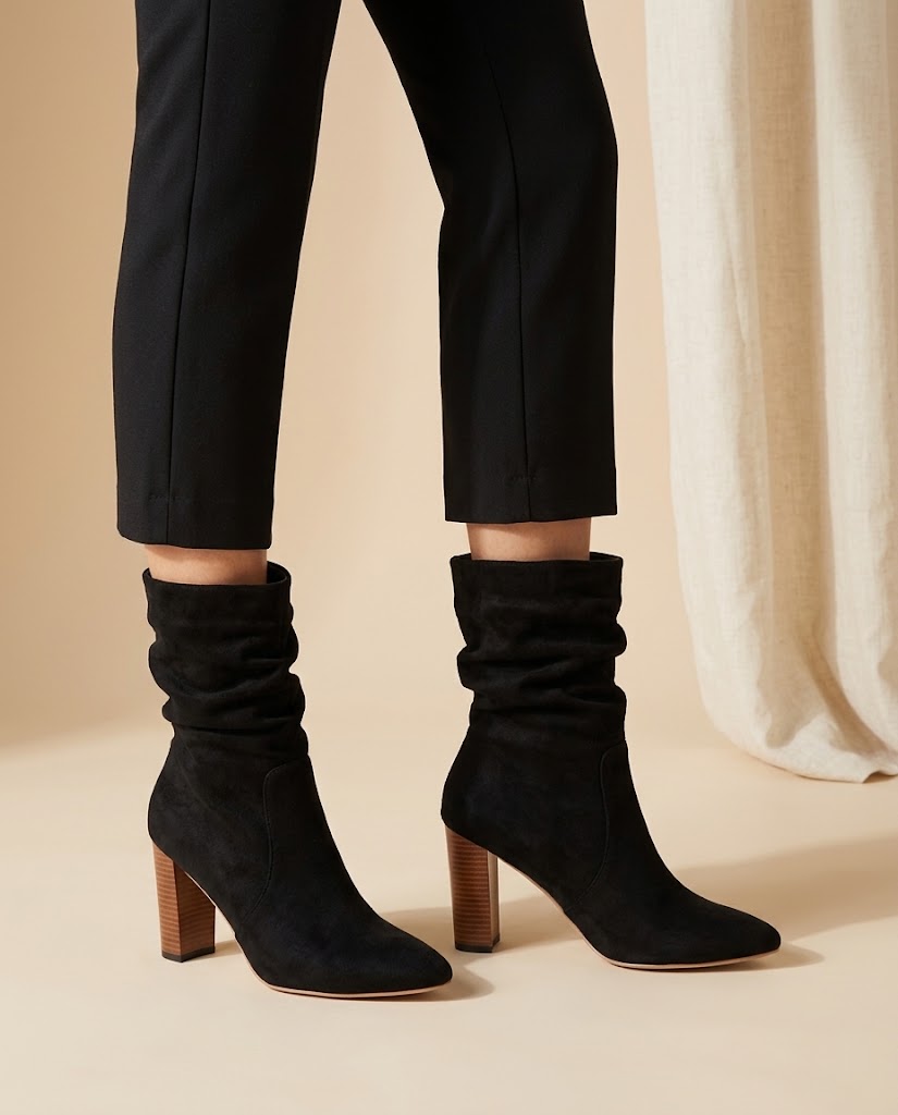 Scarlett | Pointed Mid-Calf Suede Boots