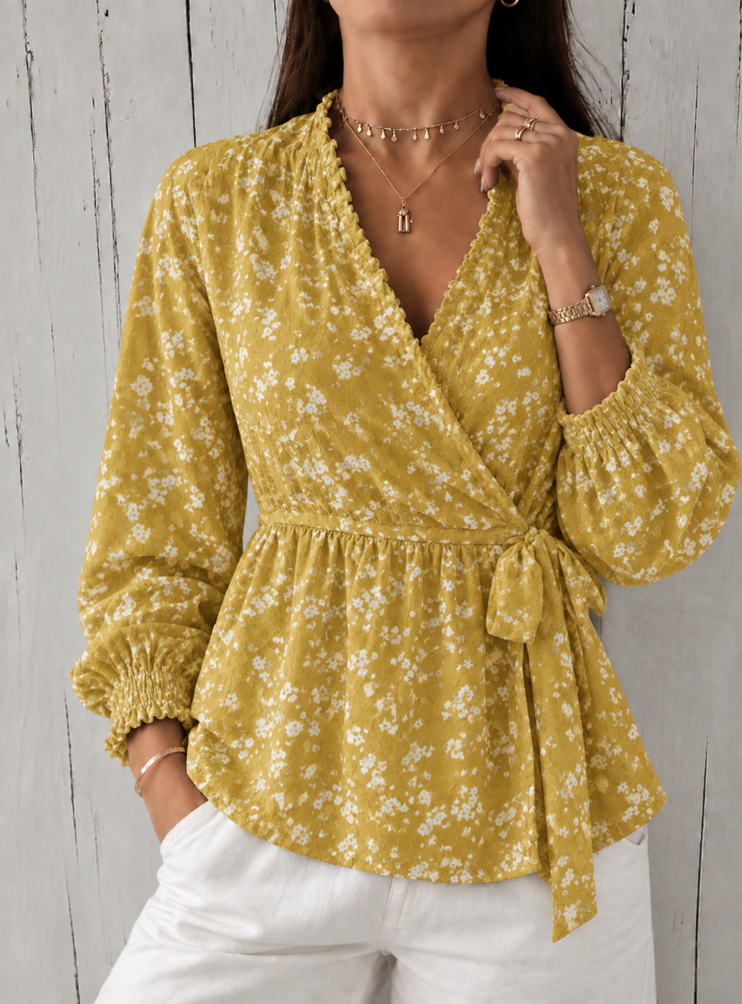 Molly | Polka Dot Ruffle Blouse