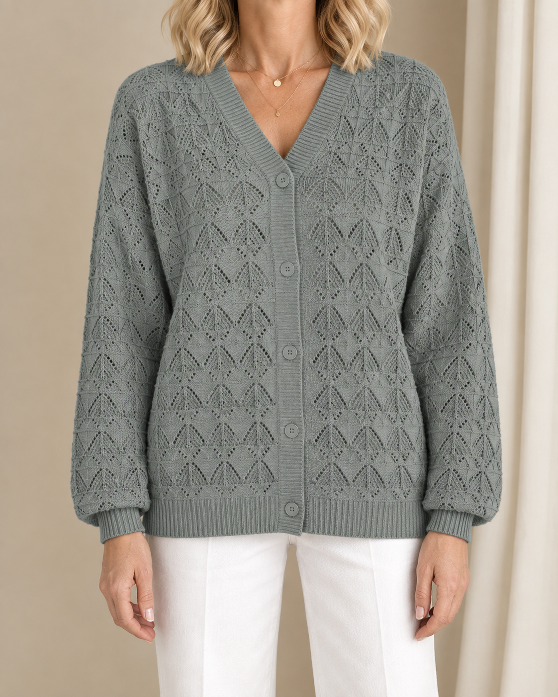Lily | Cropped V-Neck Cardigan