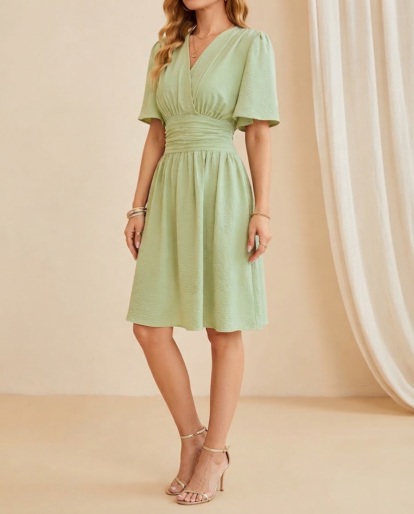 Daisy | V-Neck Bell Sleeve Dress