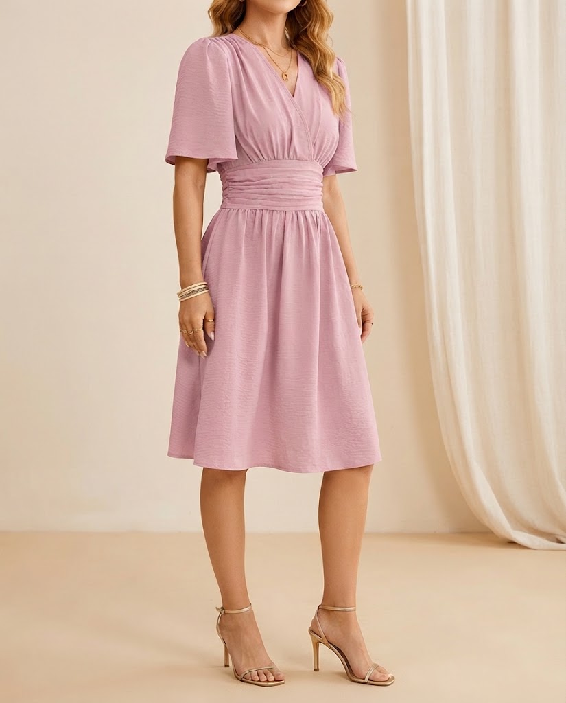 Daisy | V-Neck Bell Sleeve Dress