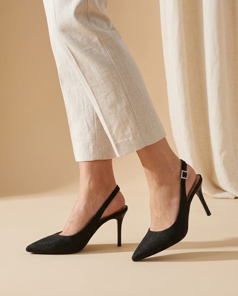 Josephine | Pointed Buckle Strap Heel