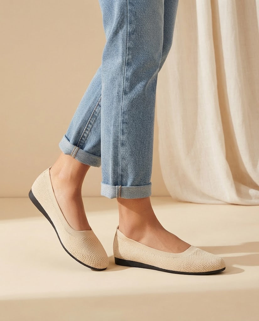 Ella | Knit Ballet Flats