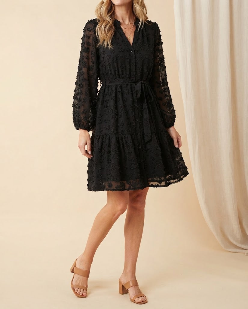 Vivienne lace tie-waist dress