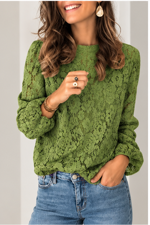 Cecily lace round neck blouse