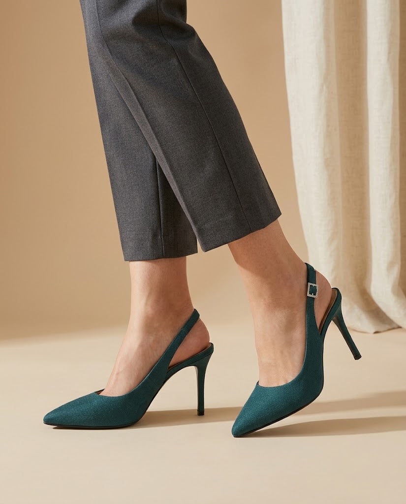 Josephine | Pointed Buckle Strap Heel