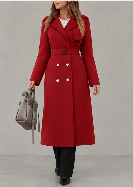 Beatrice belted long coat