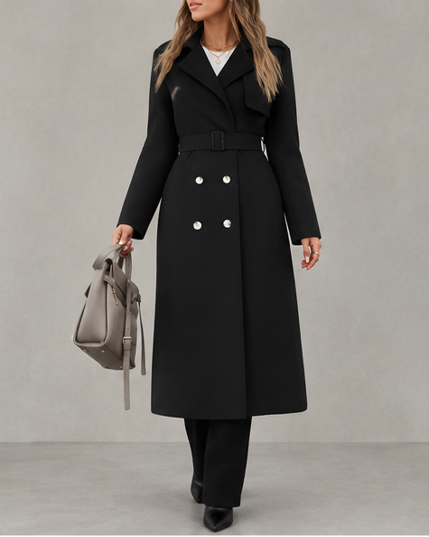 Beatrice belted long coat