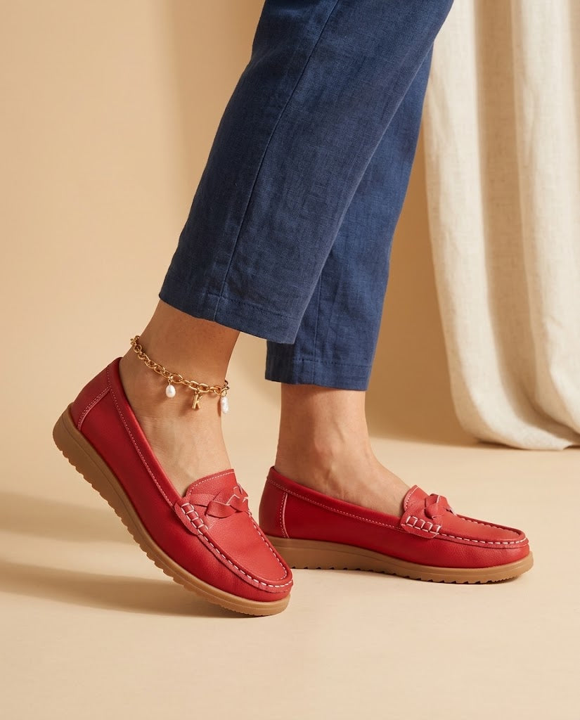 Nancy | Woven Round-Toe Flats