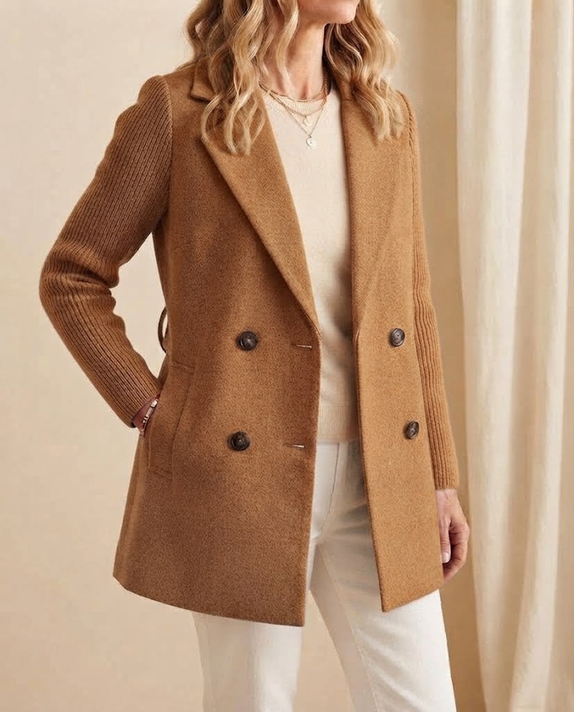 Florence | Double-Breasted Knit Sleeve Jacket