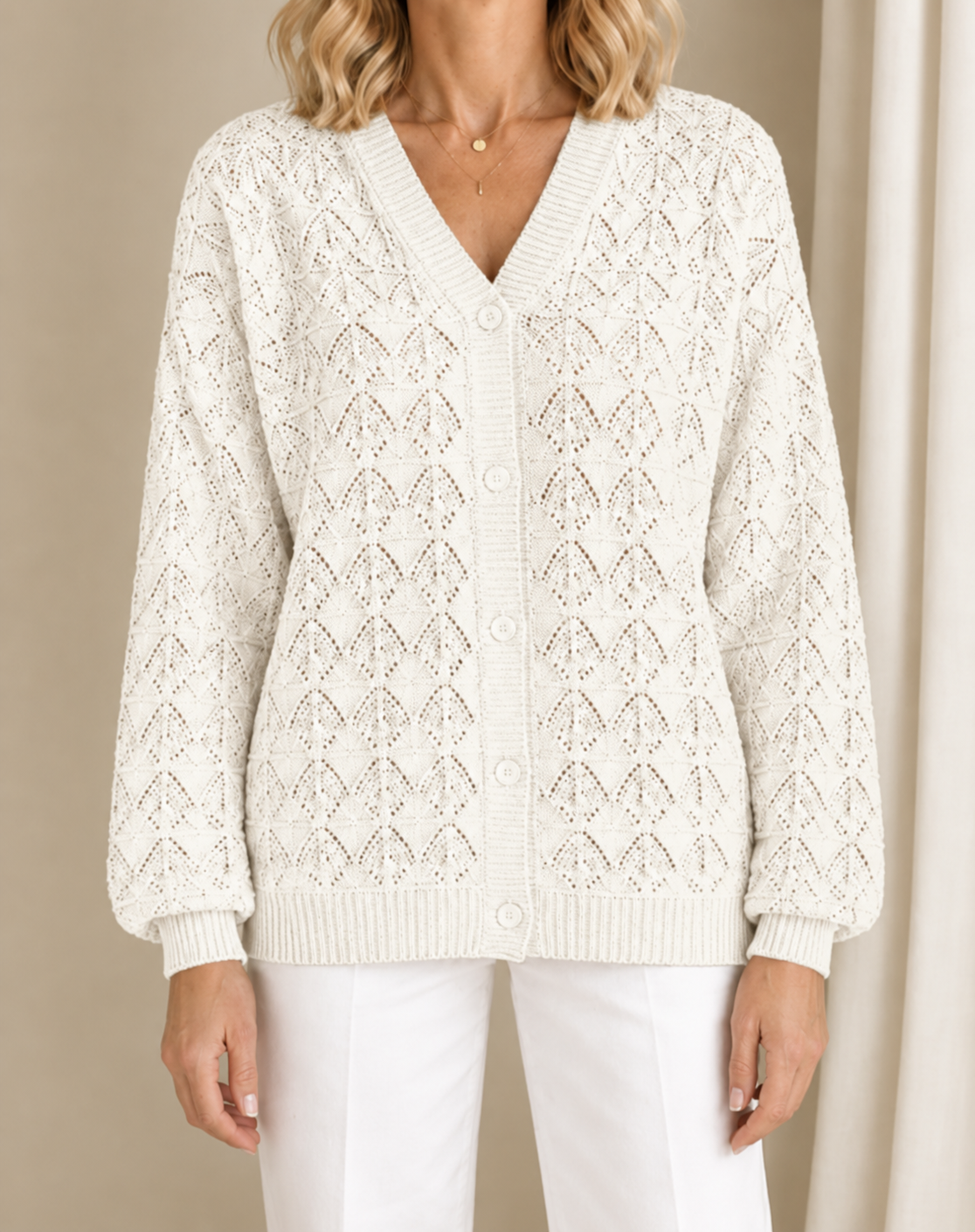 Lily | Cropped V-Neck Cardigan