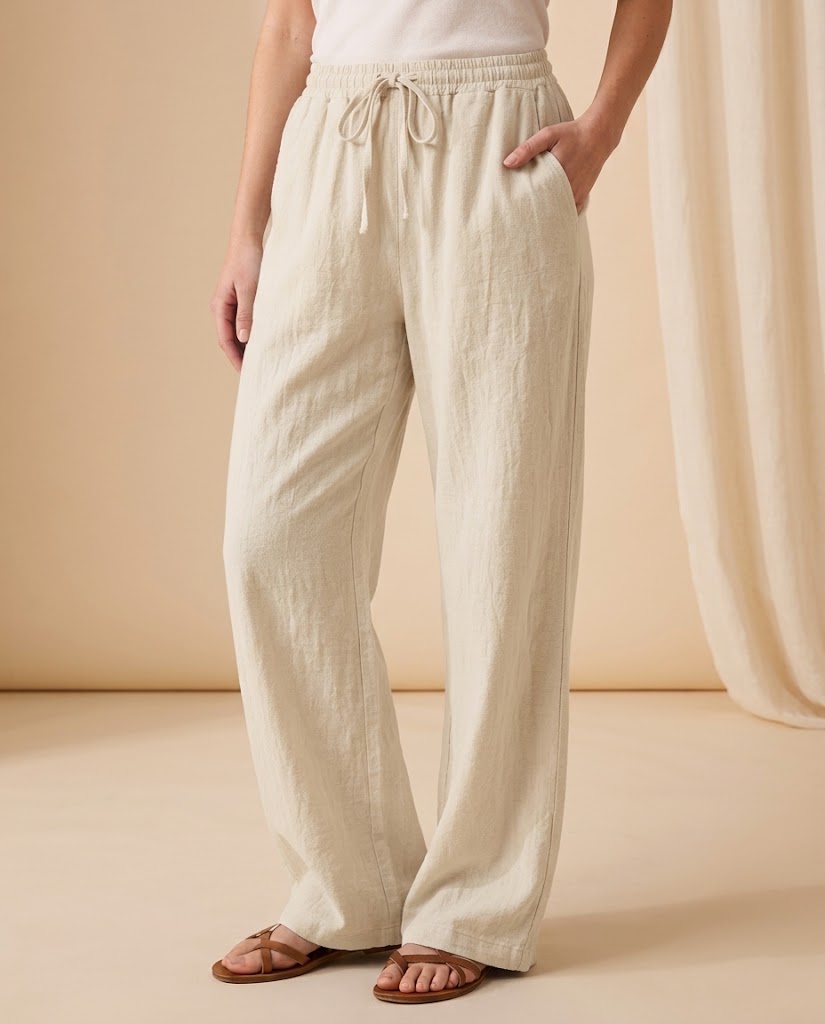 Maisie | Relaxed Drawstring Wide Leg Trousers