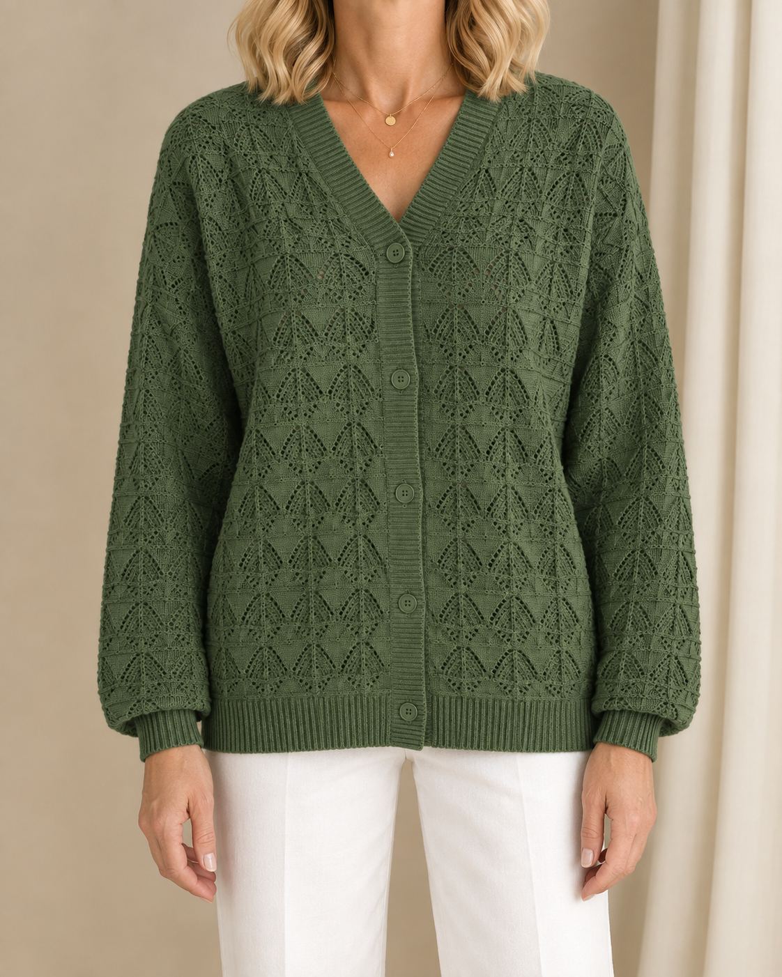 Lily | Cropped V-Neck Cardigan